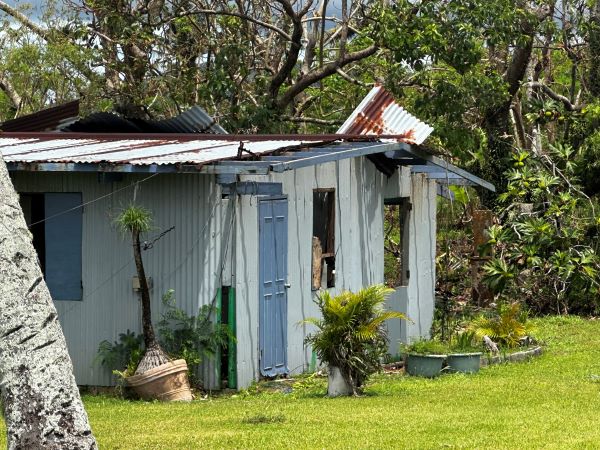 a destroyed house