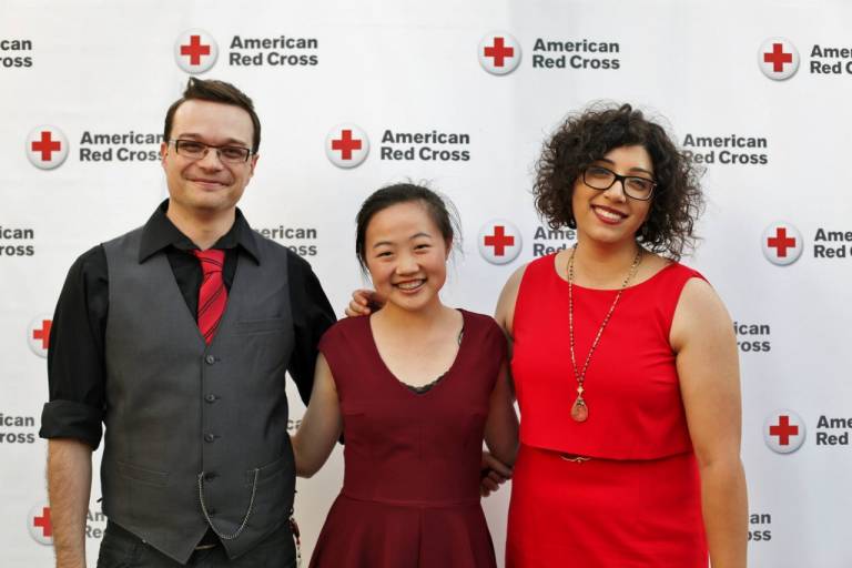 Joanna Hu with her peers