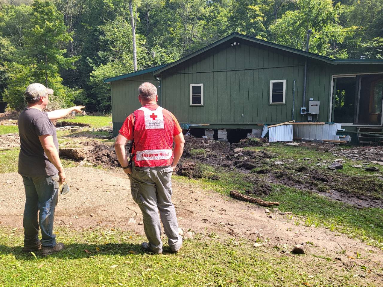 Volunteer conducts damage assessments