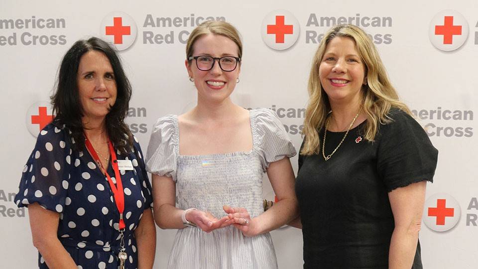 Shannon Wedge, Kaley Sturgeon and Jeny Mash group photo at the chapter annual meeting in June 2026.