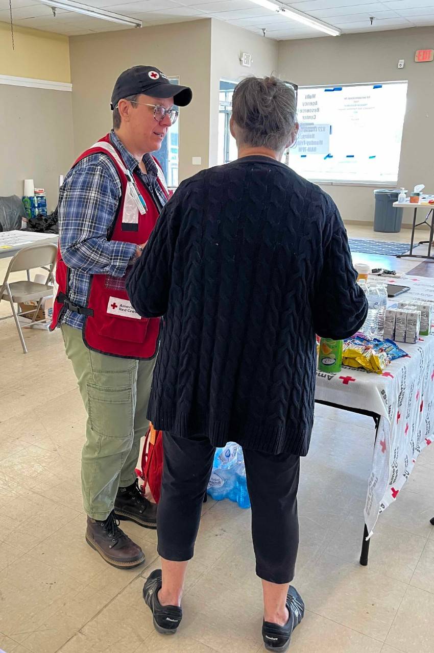 Amanda Ruff helps residents of Franklin County