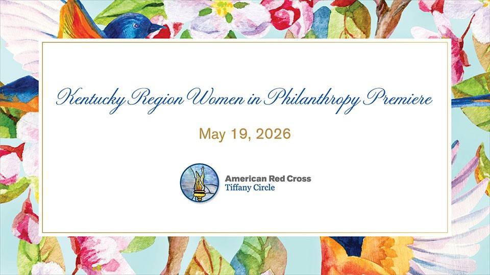 Kentucky Region Women in Philanthropy Premiere event banner with date of the event and the Tiffany Circle logo.