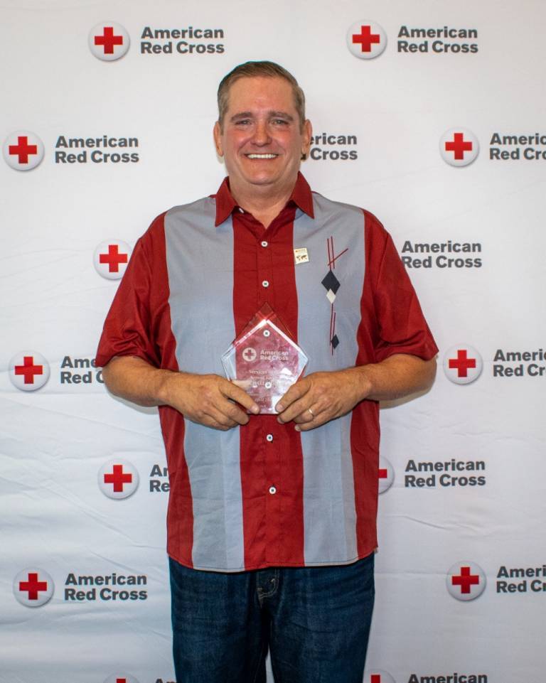 Michael Farrar receives the Services to the Armed Forces Award