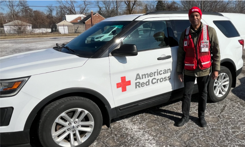 Jay Gardiner Volunteers with Red Cross