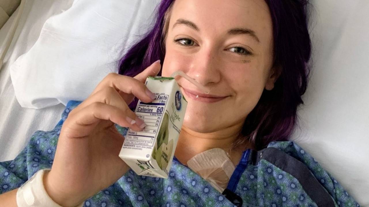 madelyn in hospital bed