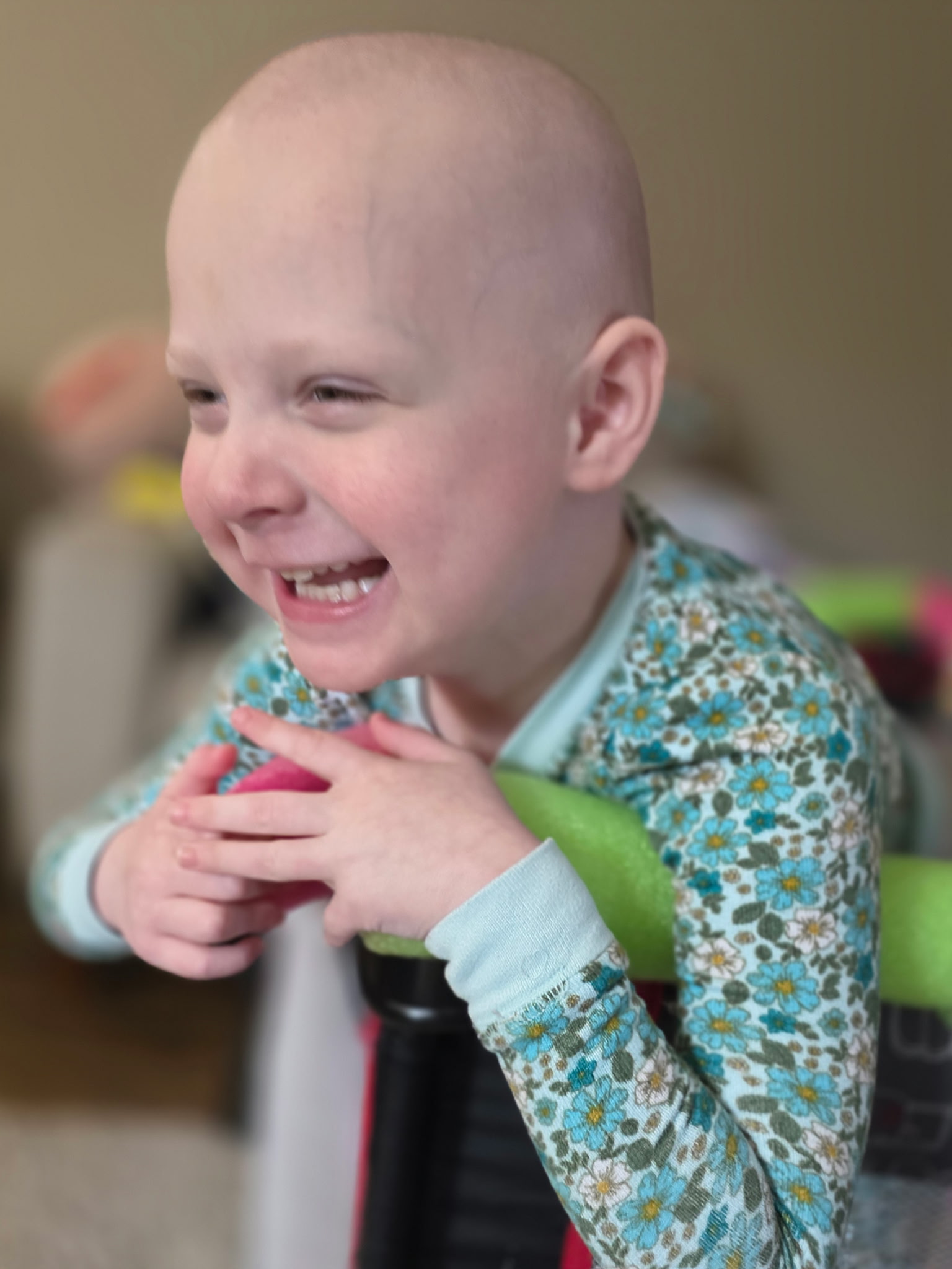 young girl smiling