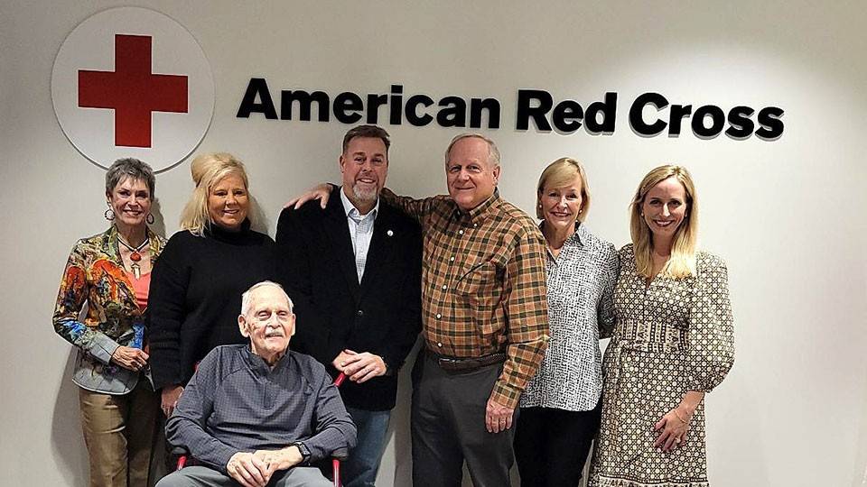 Group pic of Andrew and Tom’s families.