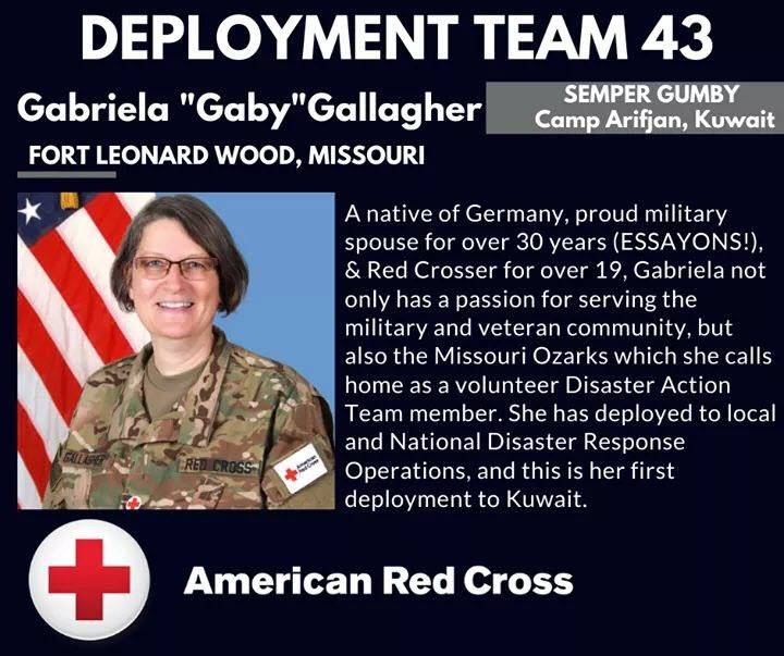 Gaby Gallagher, Red Cross Service to the Armed Forces