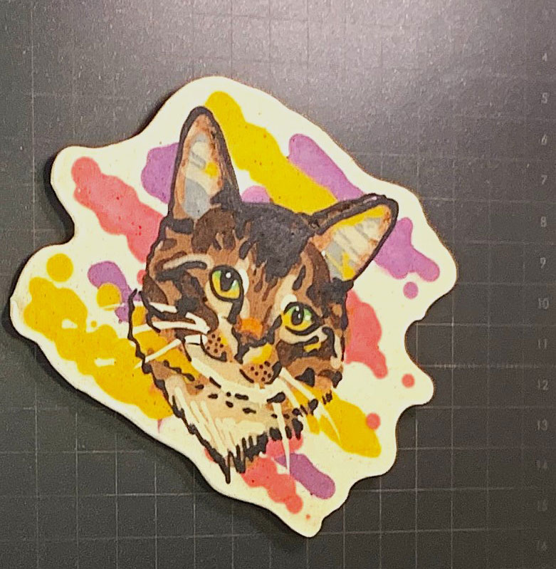 pancake in the shape of a cat.