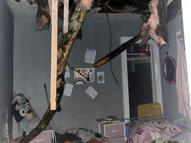 interior of house damage