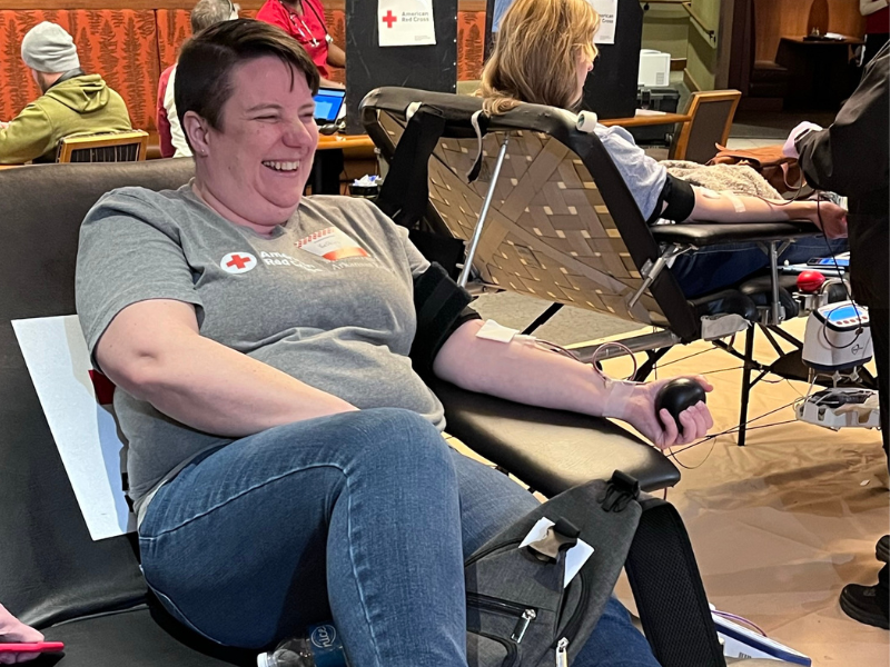 kirstin terris donating blood