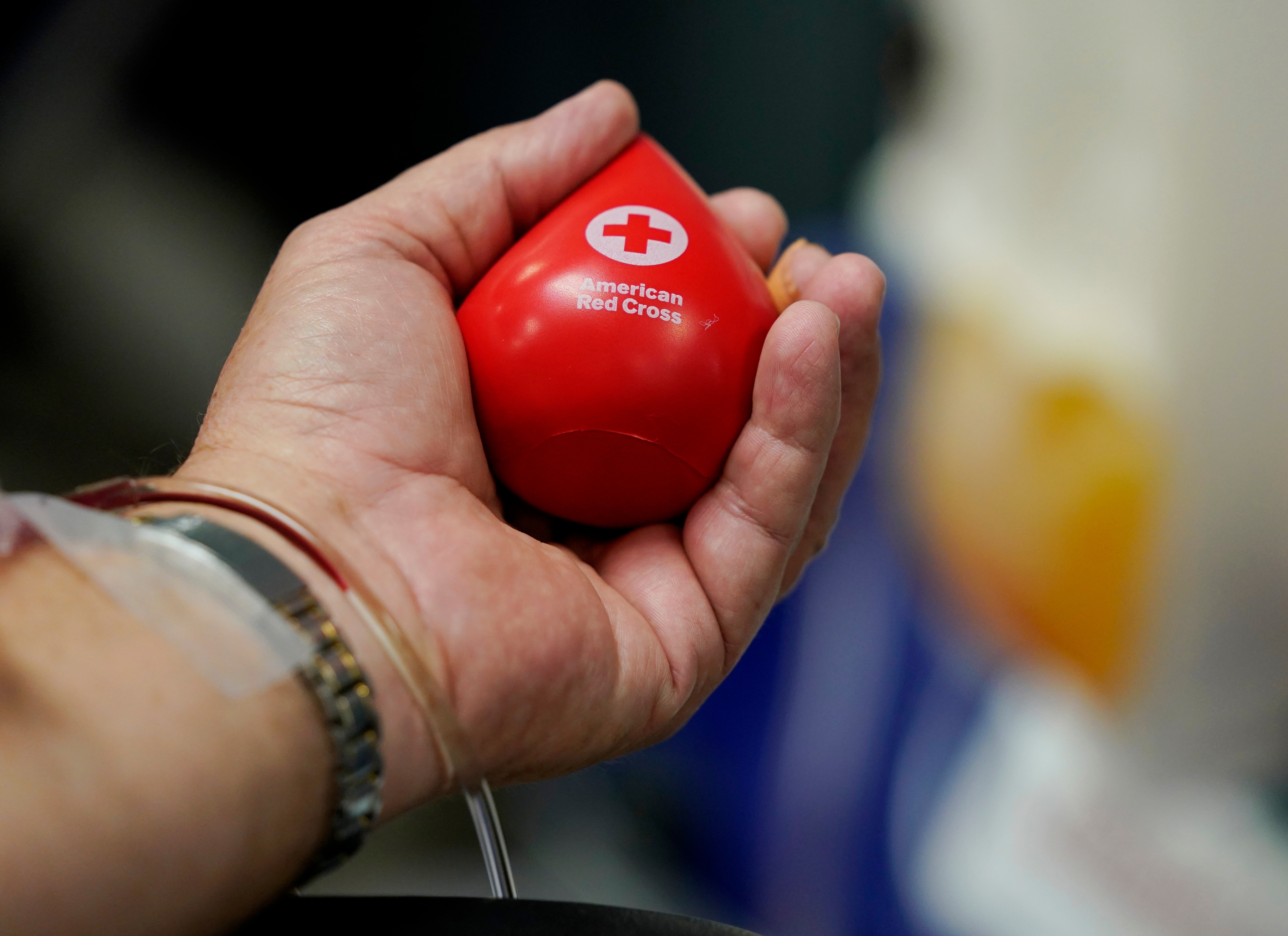 volunteers handling food