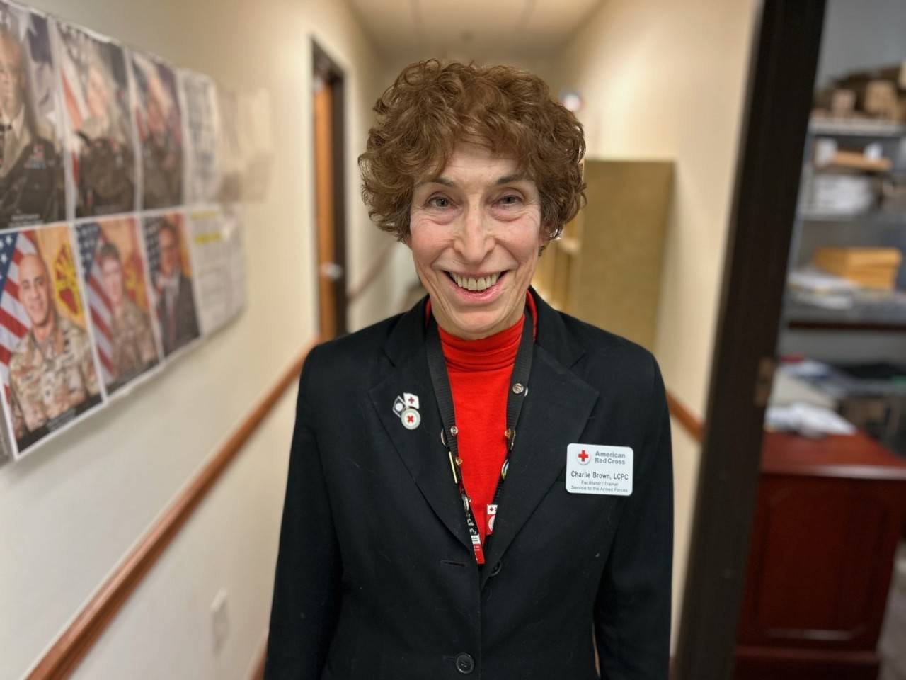 Red Cross volunteer Robin "Charlie" Brown