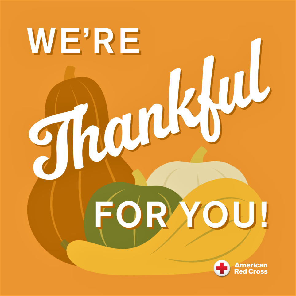 Thankful for Red Cross Volunteers