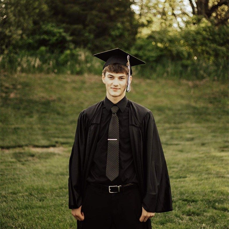 Trey Anderson graduation photo.
