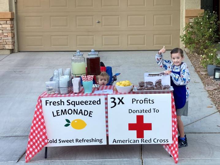 Lemonade Stand Donation Press Release American Red Cross