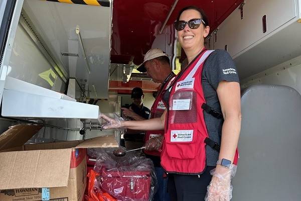 Kristie Collins as CAP Liaison during Hurricane Francine 