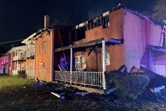 Burned out apartments following home fire in Old Bridge New Jersey