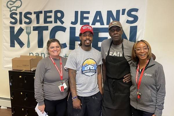 CAP Team volunteers with program partner Sister Jean's Kitchen