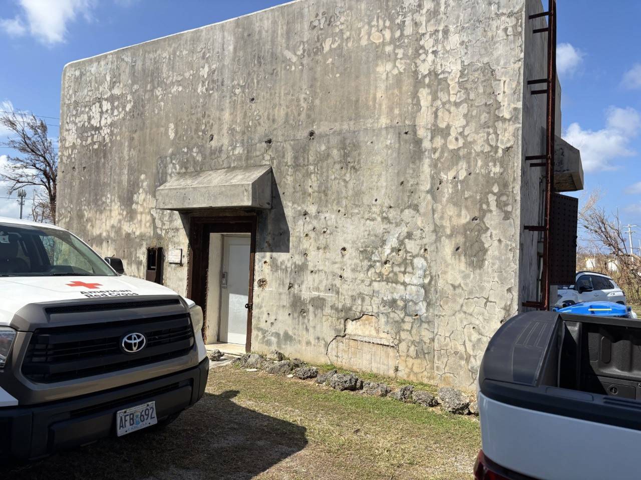 Meres shared these photo of the Saipan Red Cross building, which once served as a Japanese bunker during World War II. The walls still show signs of its history, including bullet marks that reflect the past conflict that impacted the area