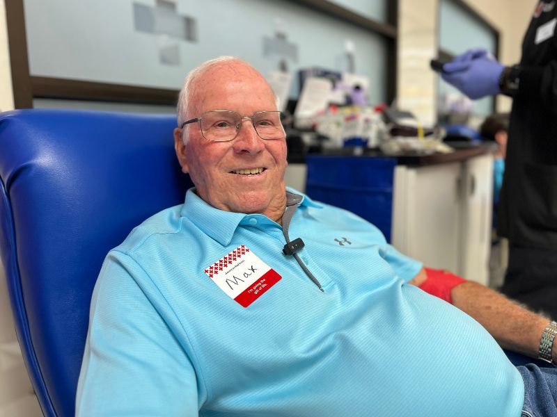 max whitley donating blood