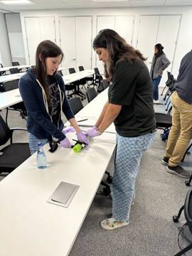 students in trauma training