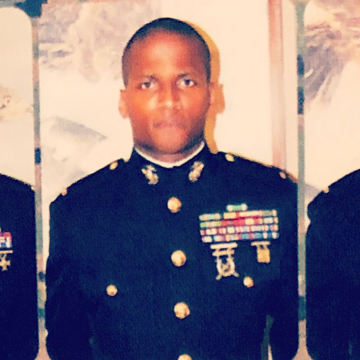 Gerald Golstein wearing military uniform.