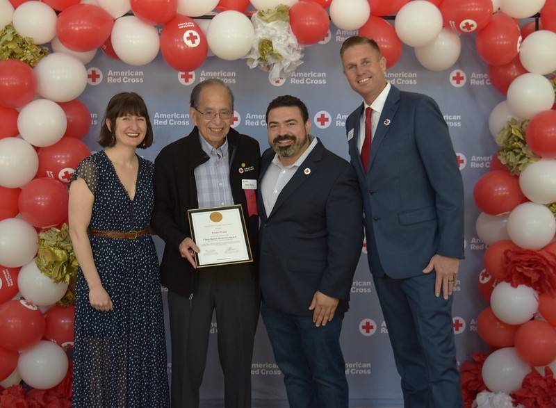 Photo of Kane Wong who is a Red Cross volunteer and Clara Barton Award winner.