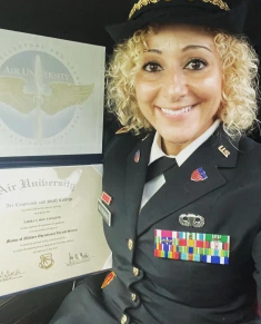 Zahra Moutabakkir earned her Master of Military Operational Art and Science through Air University Air Command and Staff College.