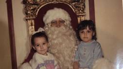 Zahra Moutabakkir with her older sister, Crystal, enjoying the holidays circa 1993.