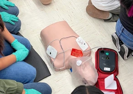 Students getting certified in Adult CPR/AED