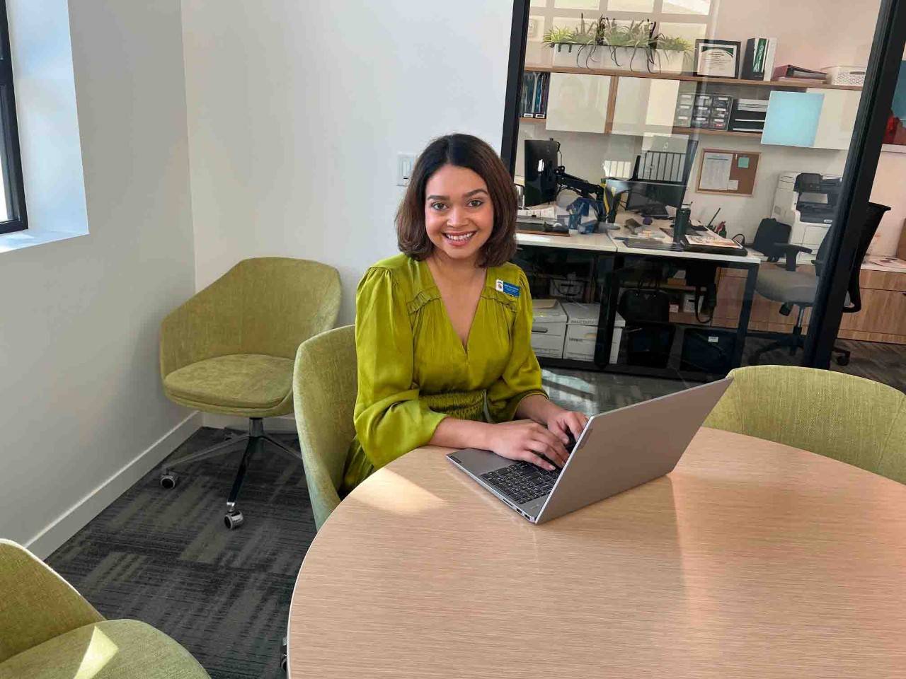 Nikita Johnson at the CFSBC office