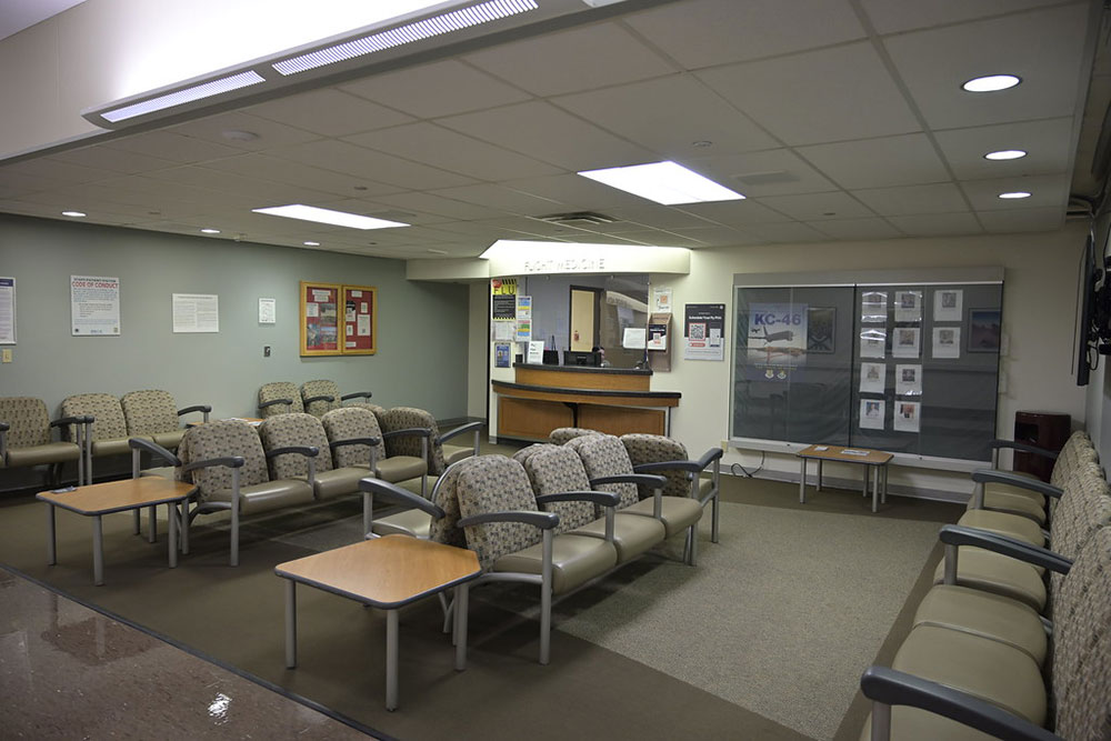 Flight medicine clinic lobby at David Grant Medical Center at Travis Air Force Base.
