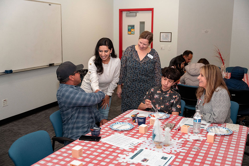 Philip shaking hands with guests at the Lifesaving Award ceremony.