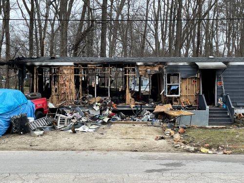 image of home destroyed by a fire