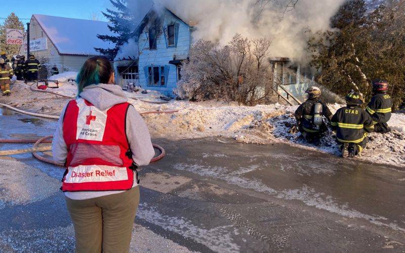 jaci at the scene of a disaster response