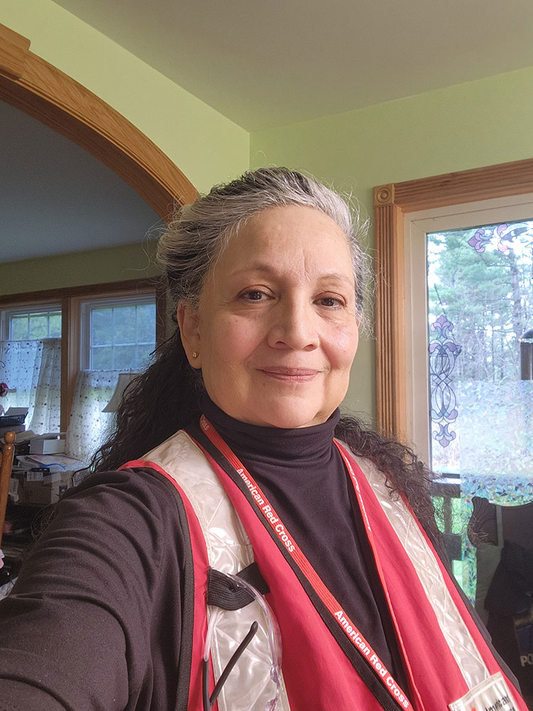 Red Cross volunteer Nan Boisse selfie.