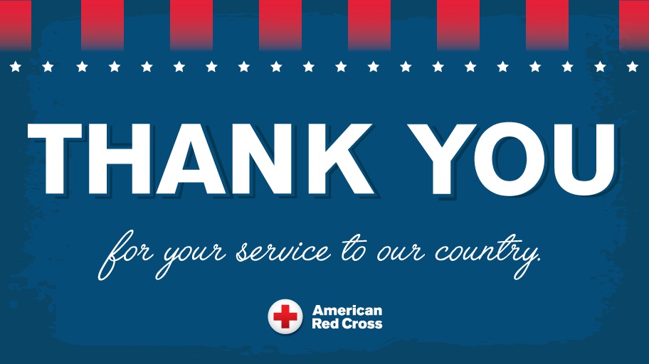 Thank You for your service to our country banner.