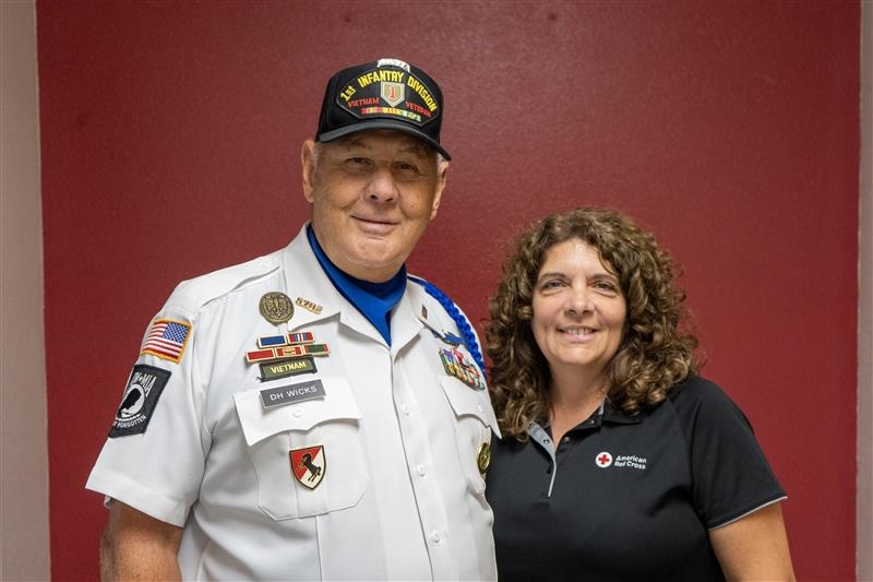 don wicks standing with woman