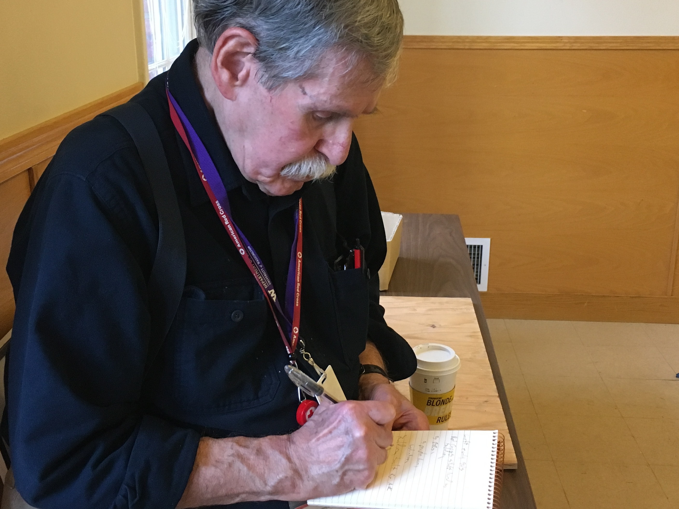 gordon williams writing on notepad