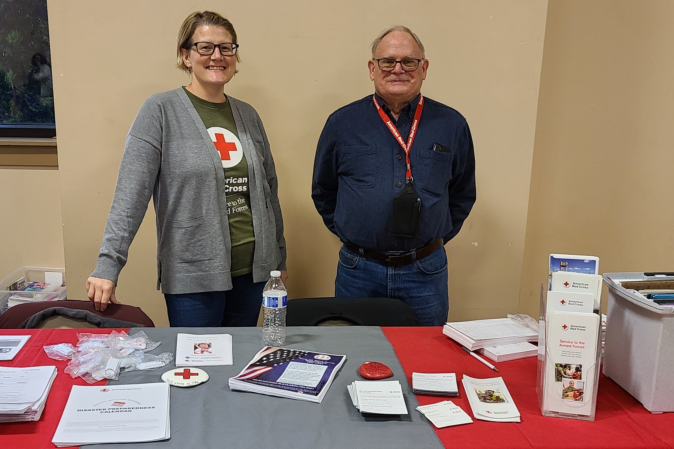 Volunteer Mike Dilley and SAF staff member