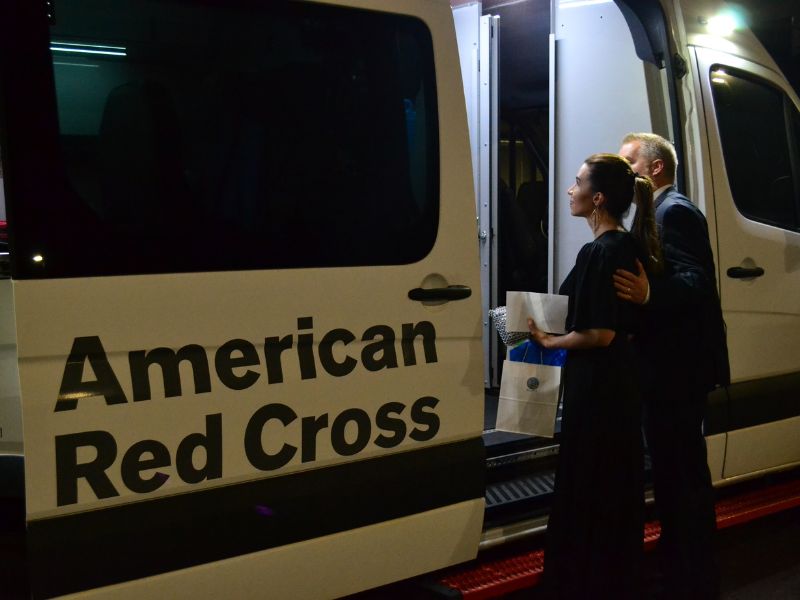 guest at emergency response vehicle