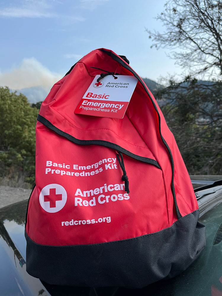 Red Cross Emergency Preparedness Kit bag.