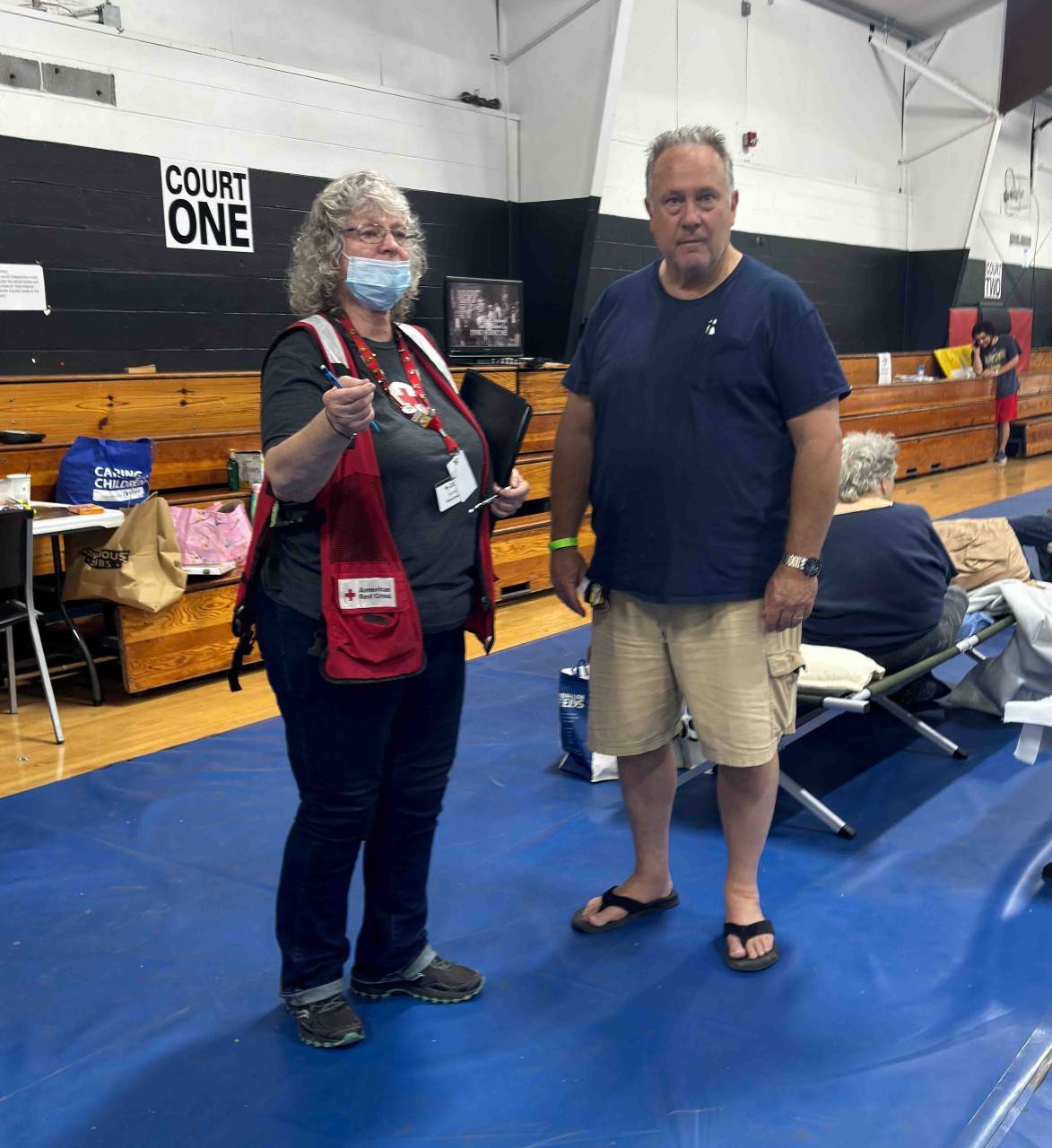 Volunteer Kim Falk in Henderson, North Carolina