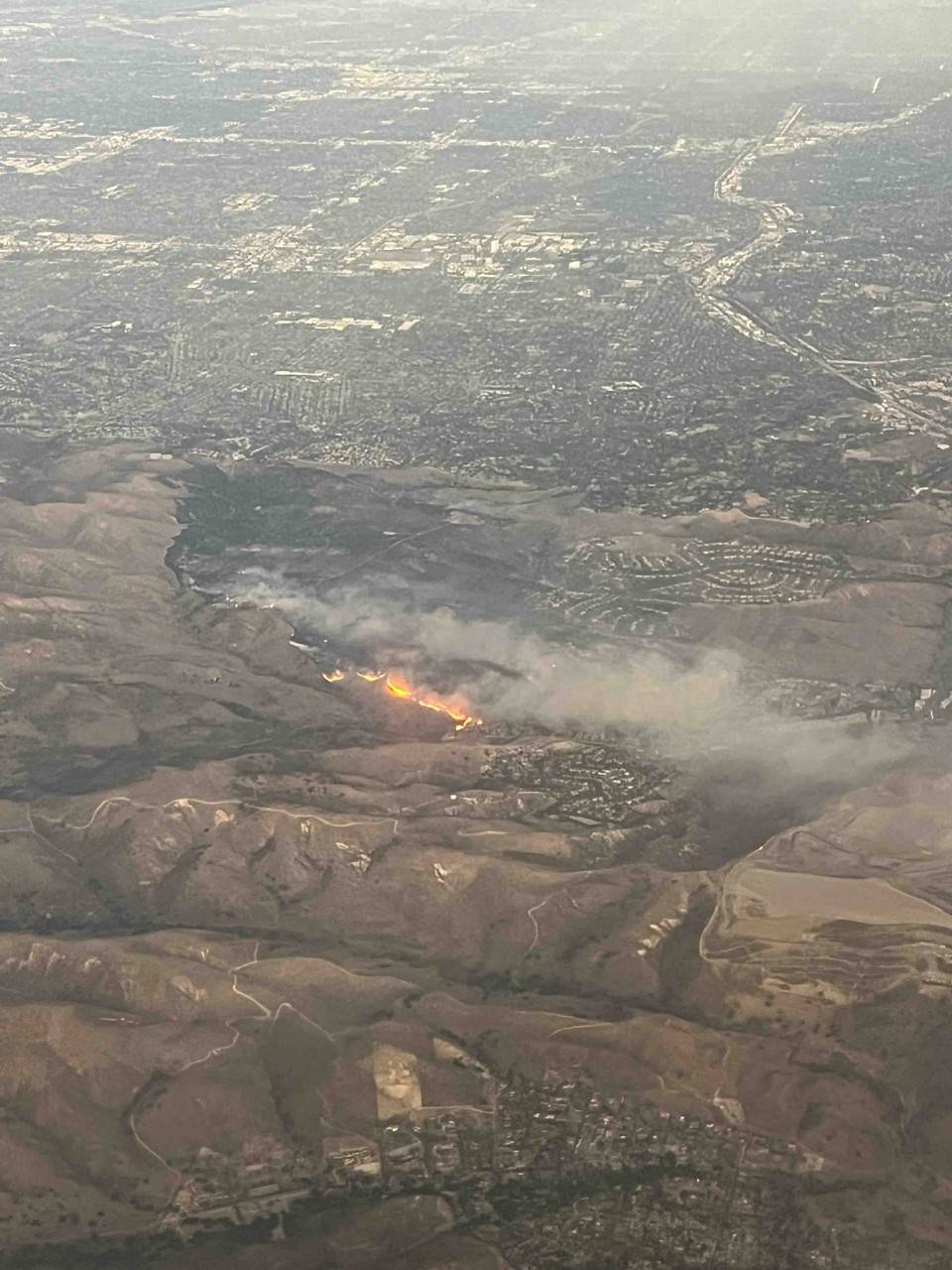 Bird's-eye view of the LA fires