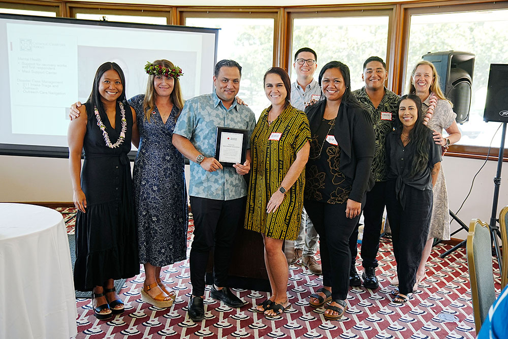Hawaiian Council team group photo at a Red Cross event.