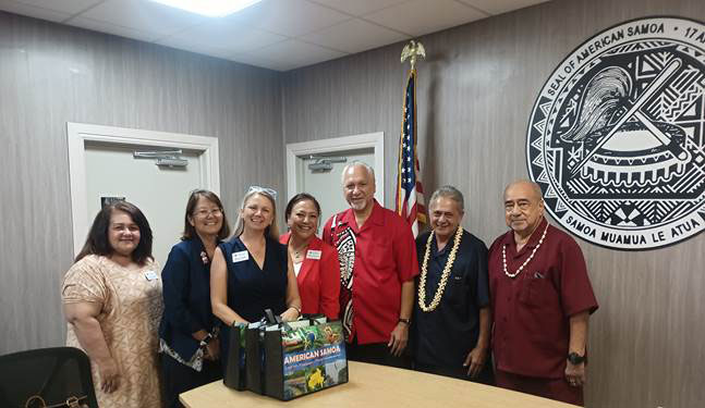 Red Cross staff members and American Samoa Board members group pic.