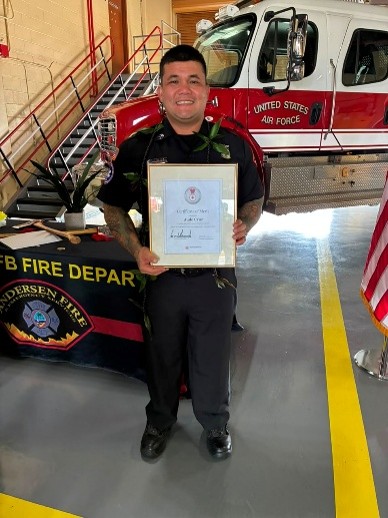first responder holding certificate