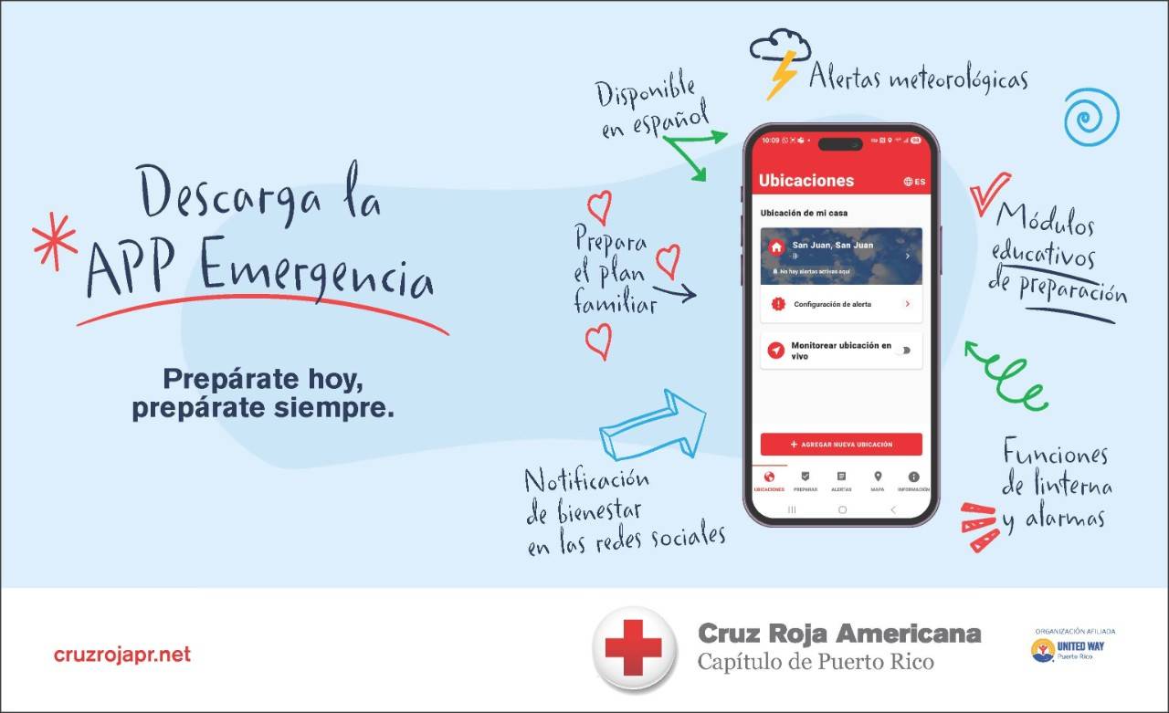La aplicación Emergencia de la Cruz Roja ayuda a la preparación familiar
