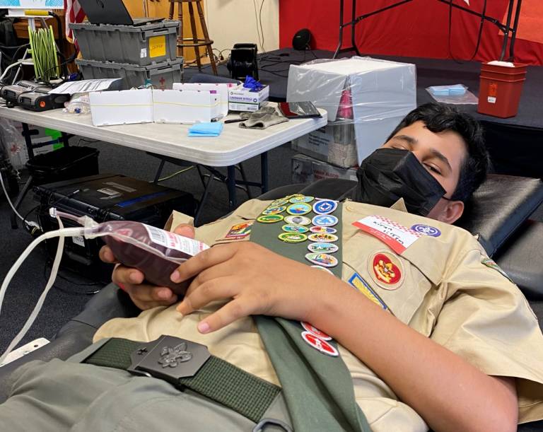 Kiran Donating Blood